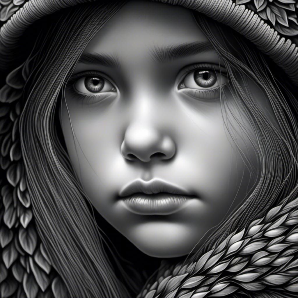 close-up girl portrait - AI Generated Artwork - NightCafe Creator