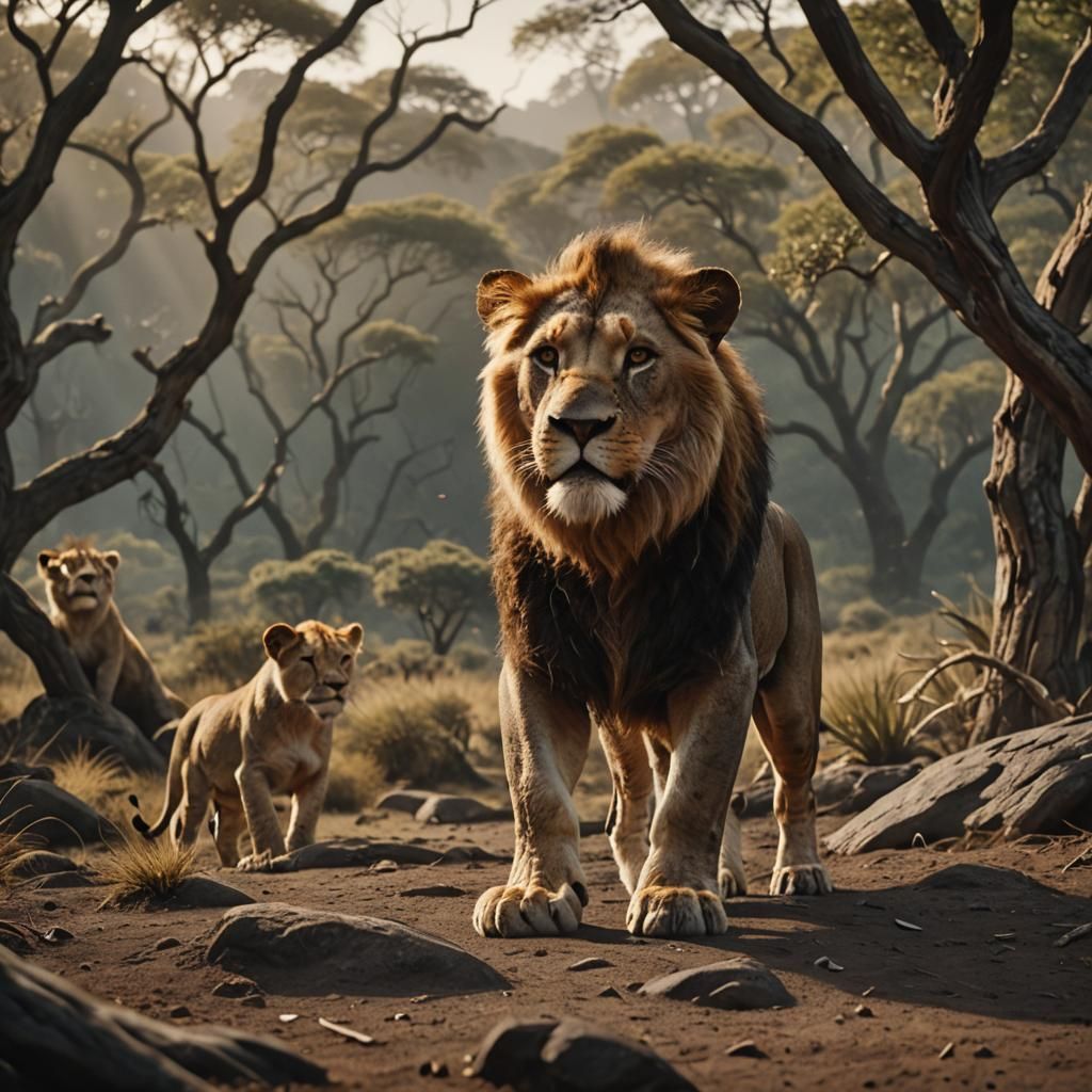 Epic Live-Action Lion King Cinematic Still