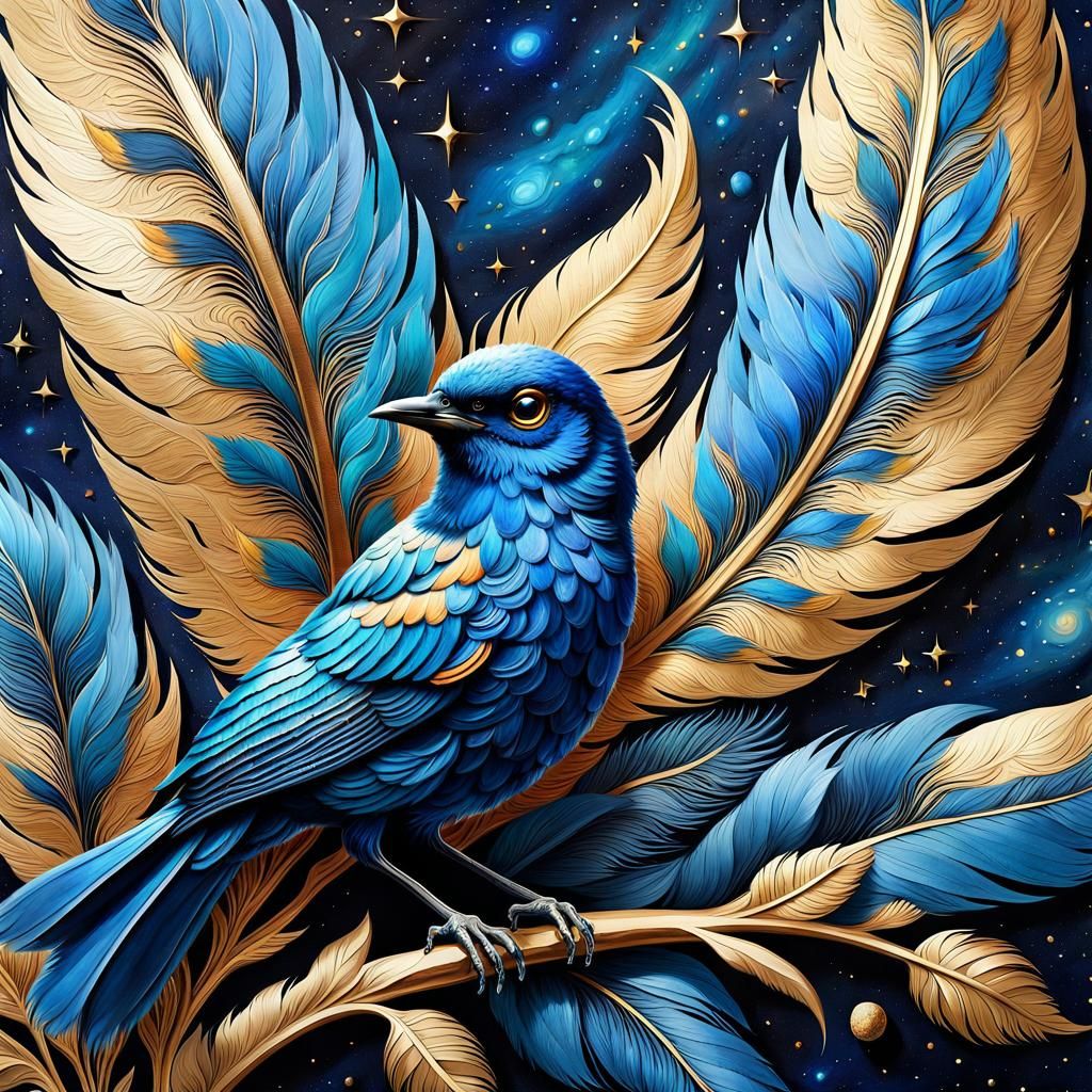 Beautiful Galaxy Bird - AI Generated Artwork - NightCafe Creator