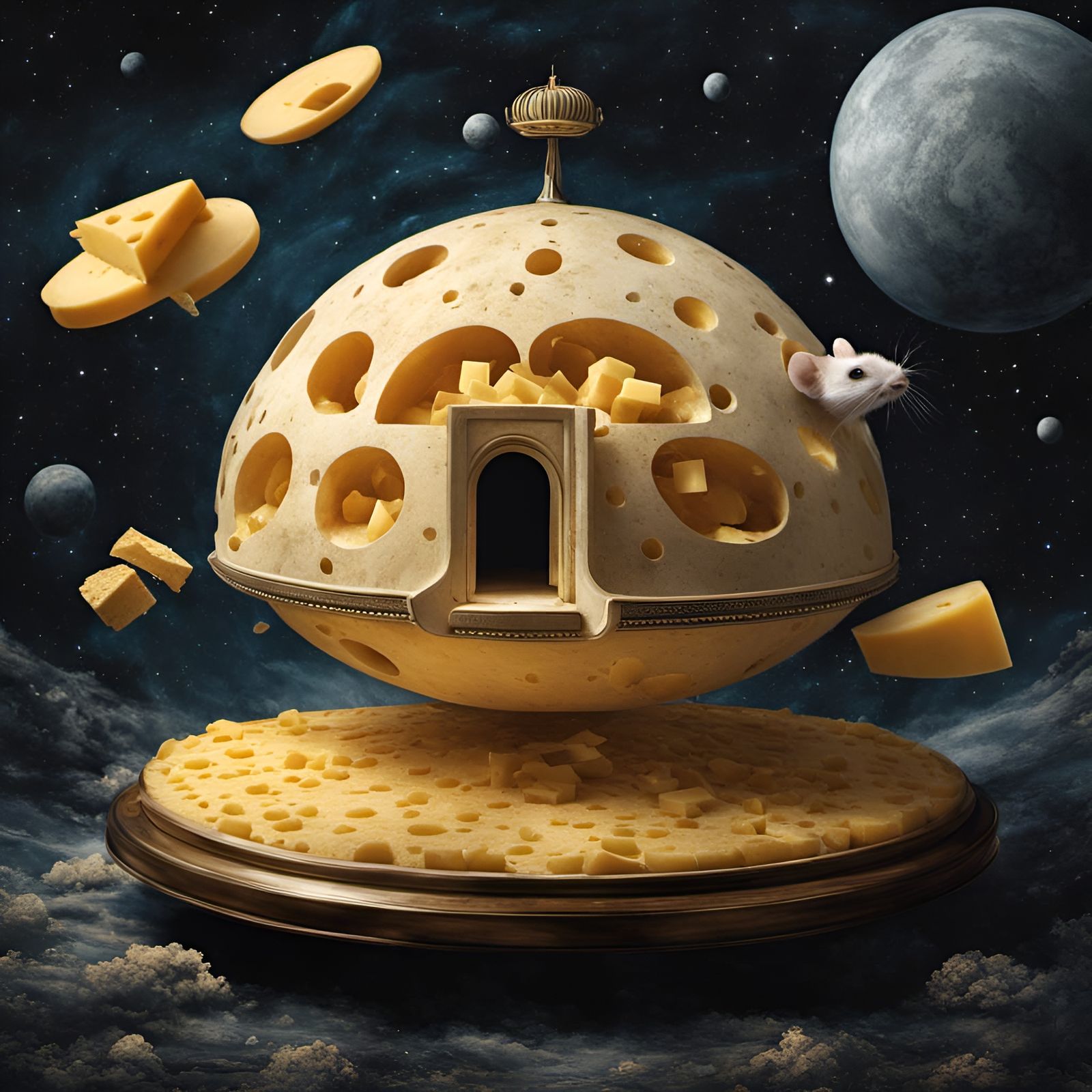Cheese spaceship 