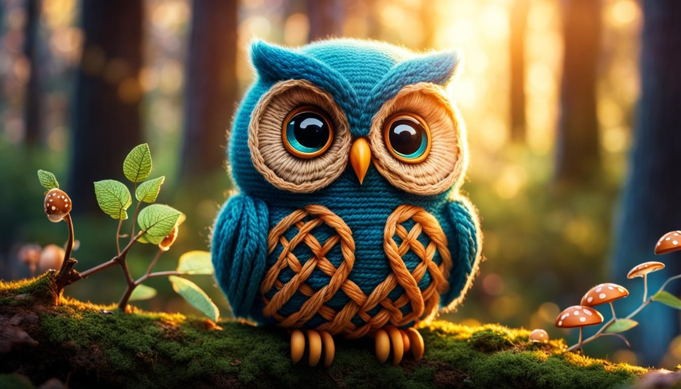 Yarn Owl AI Generated Artwork NightCafe Creator