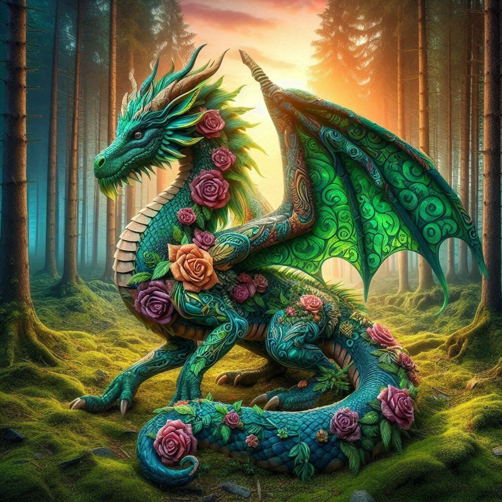 Emerald Rose Dragon