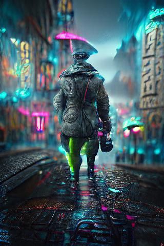 humanoid in city