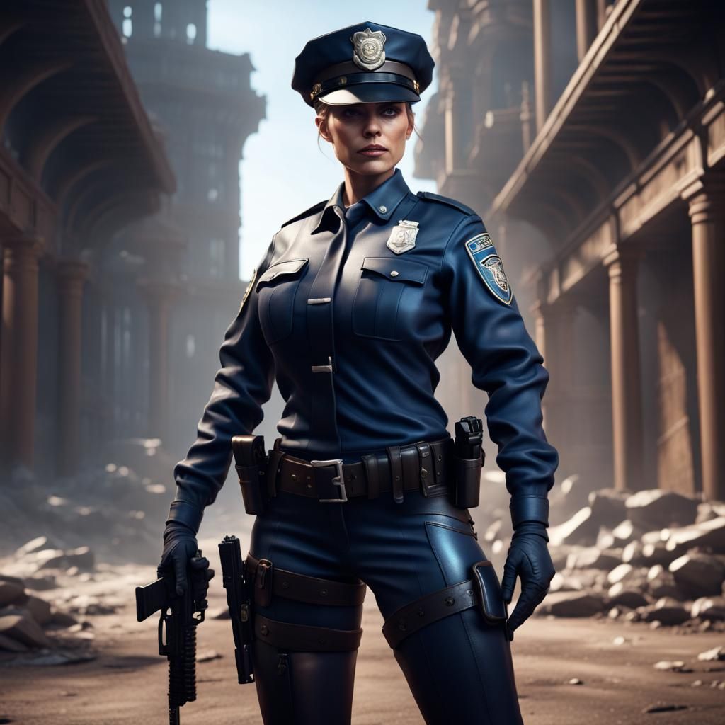 Leather Clad Cop II - AI Generated Artwork - NightCafe Creator