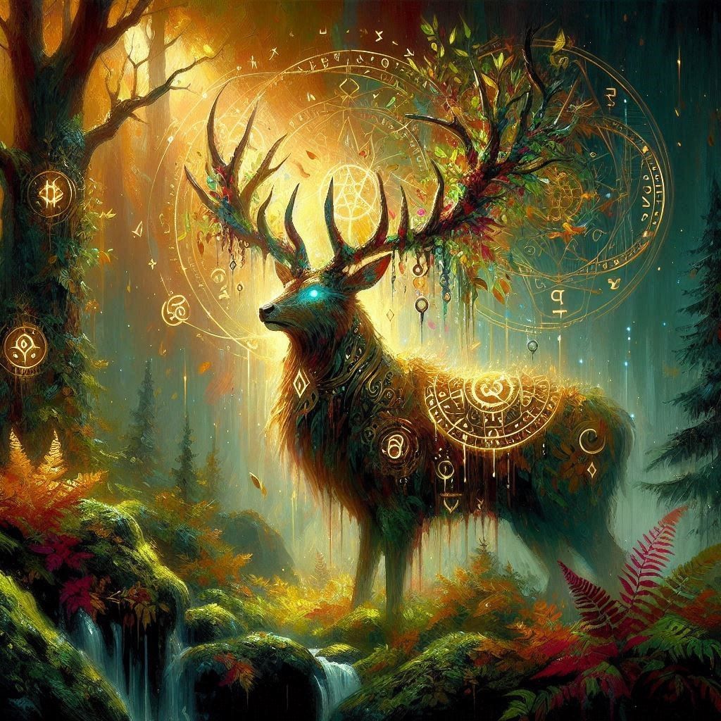 Mystical Deer  by @zephyrael