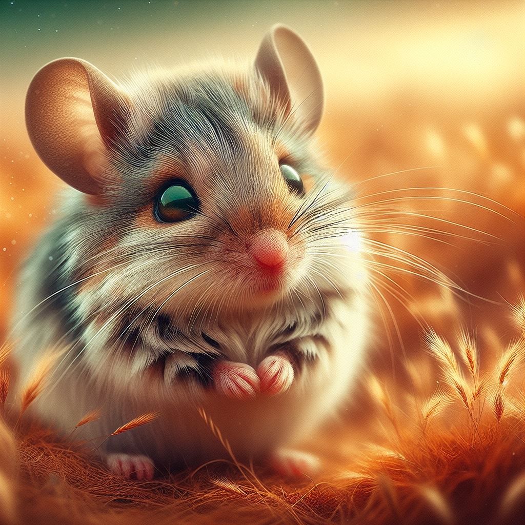 Adorable little mongolian mouse