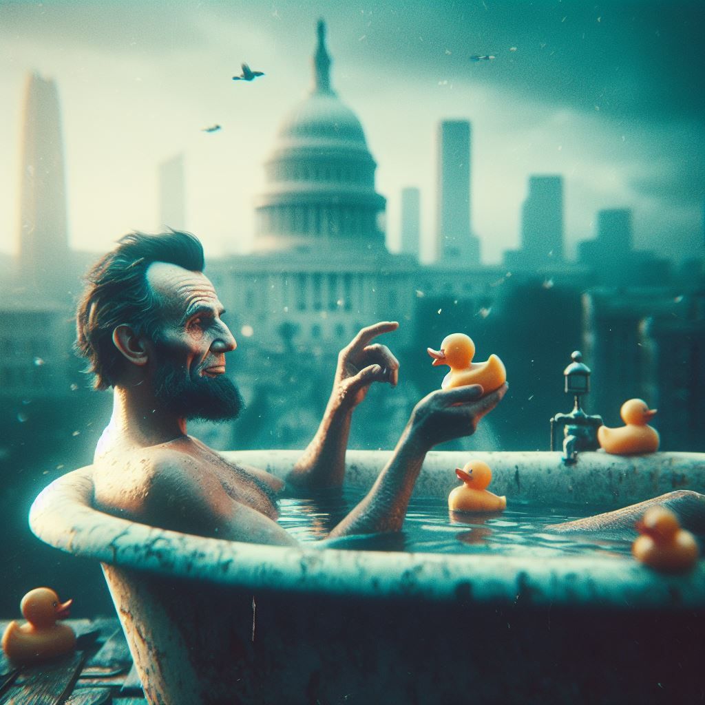 Abraham Lincoln and his Rubber Ducky