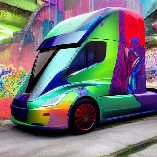 VERY DETAILED TESLA-CYBER TRUCK FANTASTIC BEAUTIFUL WATERFAL...