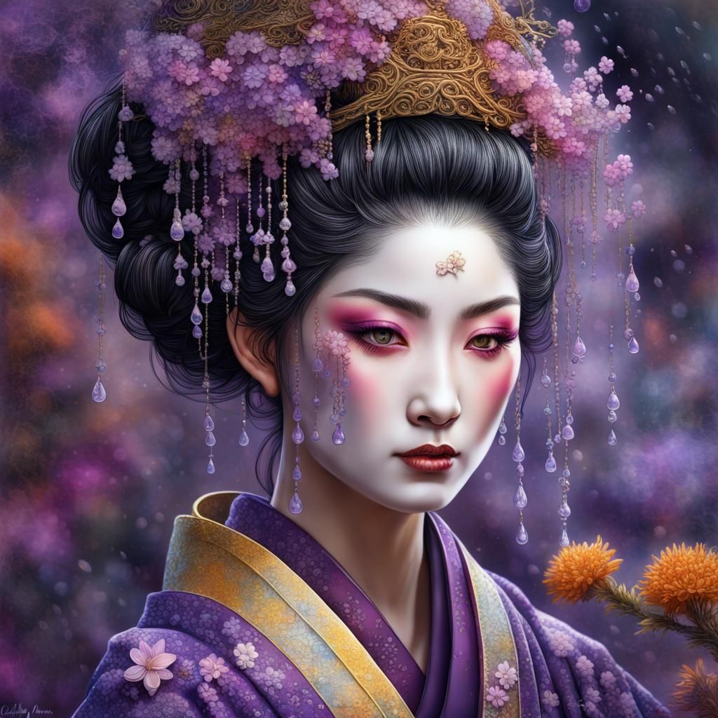 Beautiful Japanese geisha. - AI Generated Artwork - NightCafe Creator