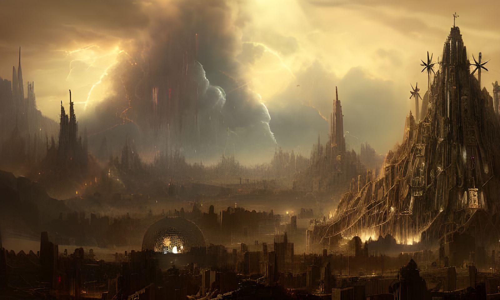 image of the apocalypse and the death of humanity when invad...