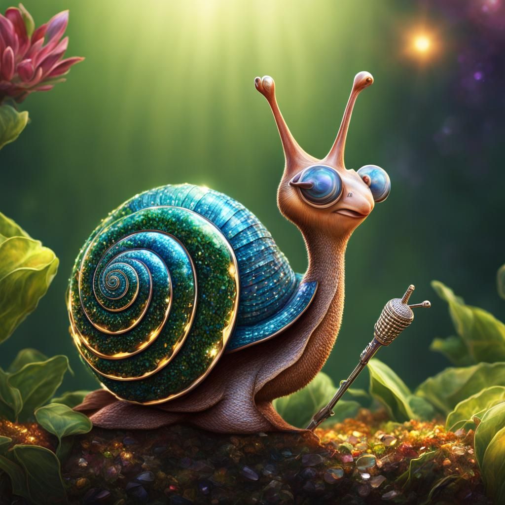 Singing snail - AI Generated Artwork - NightCafe Creator