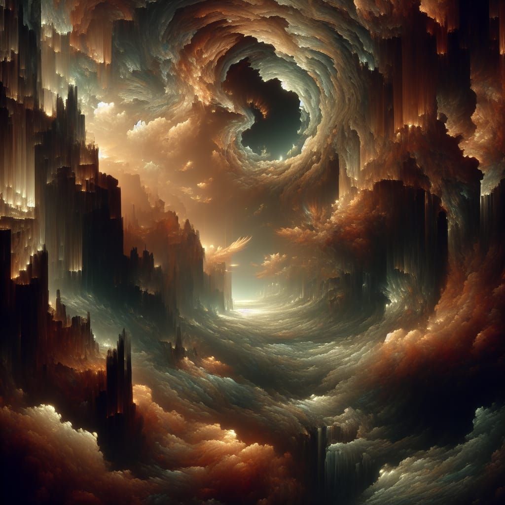 Wandering into the yawning chasm where the world unravels in...