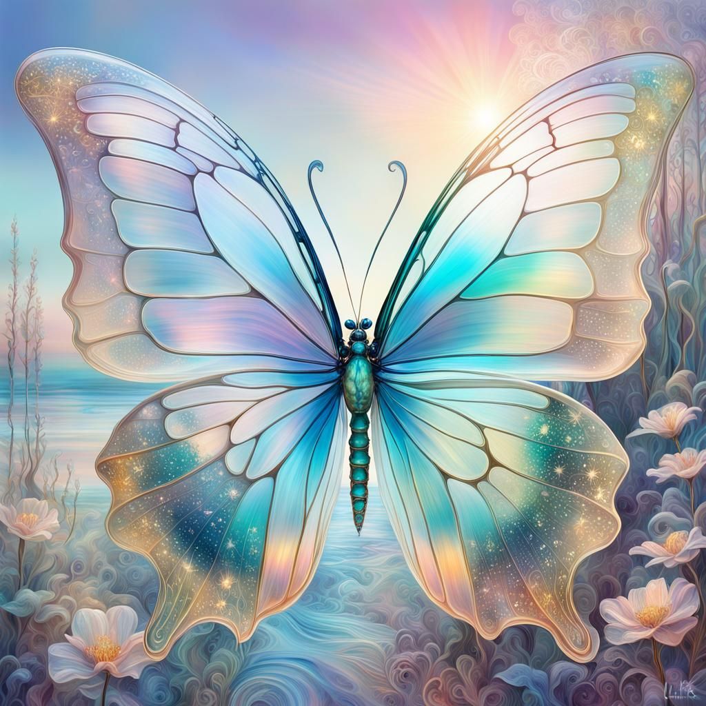 Pastel Butterfly at Sunrise  by @Caz Prophetess