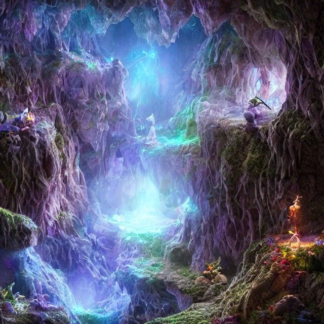 Magic Cave - AI Generated Artwork - NightCafe Creator