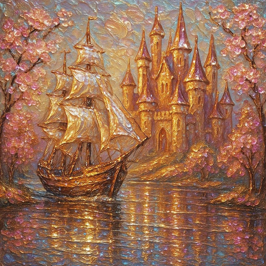 אונייה ליד הטירה- אומנותי 2