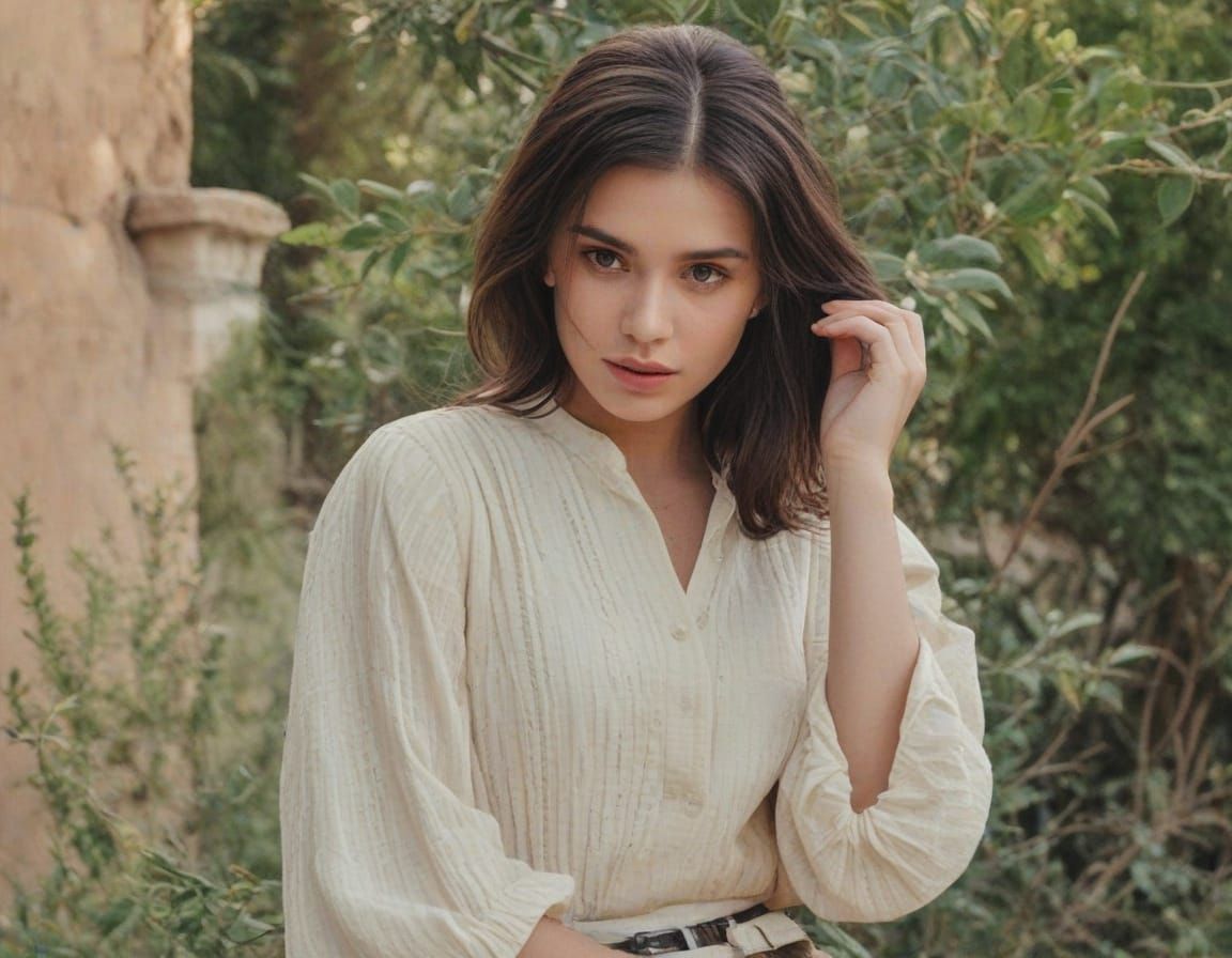 Portrait of a Woman in a Studio Setting