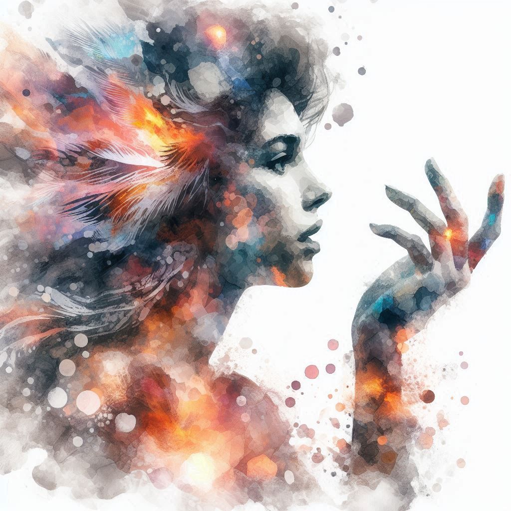 double exposure beautiful fantasy portrait landscape..