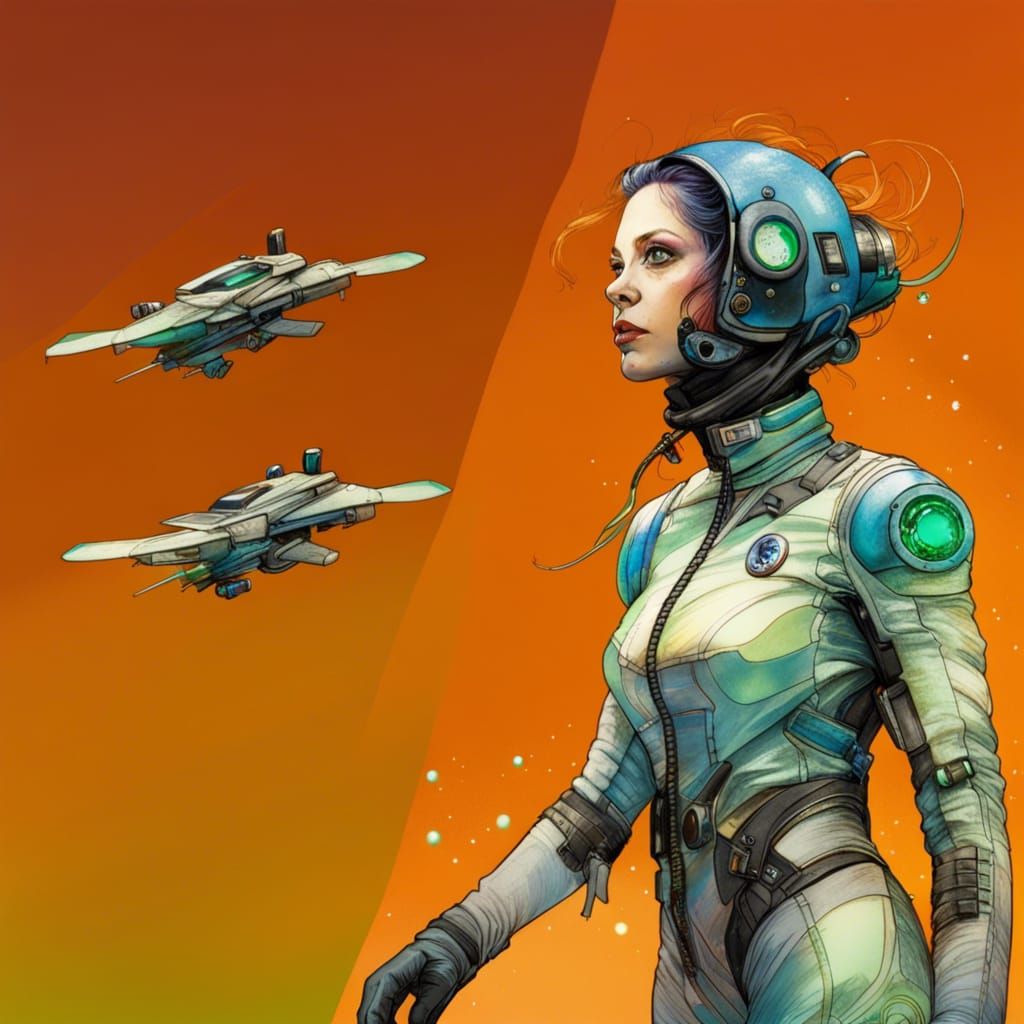 Female Space Pilot - AI Generated Artwork - NightCafe Creator