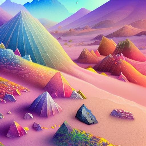 Minerals and crystals desert  undefined