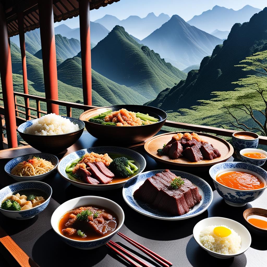 Indigenous Tribe Celebrates with Feast in Anime Style