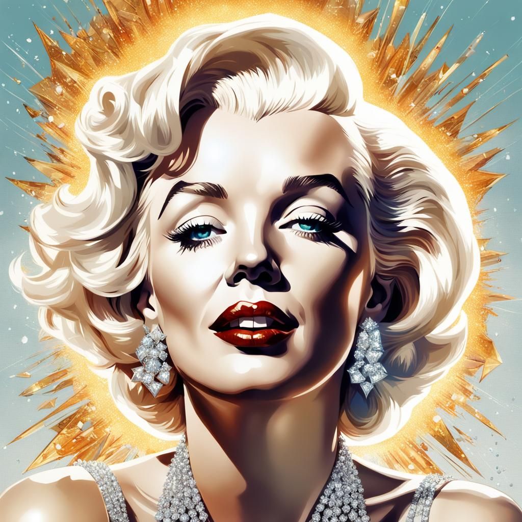 Marylin Monroe with diamonds
