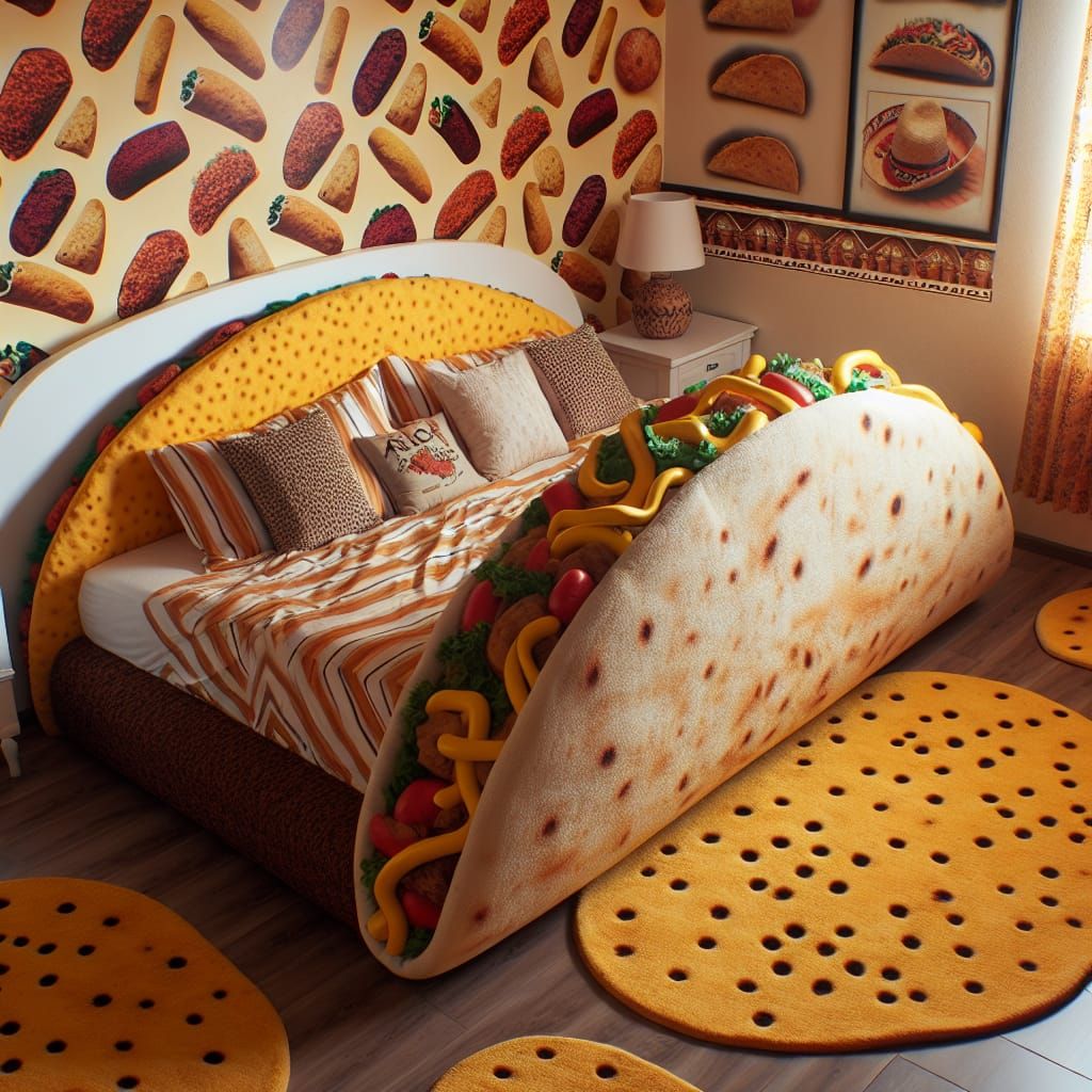 Taco Themed Bedroom Ai Generated Artwork Nightcafe Creator