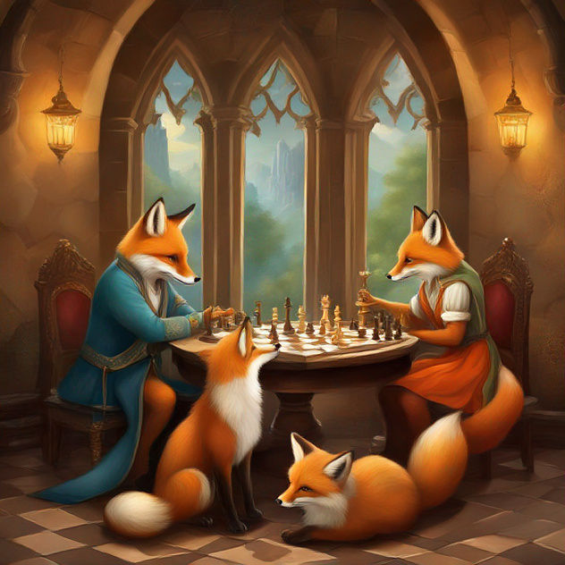 Beim Schachspiel-Abend dürfen die Kinder zuschauen...