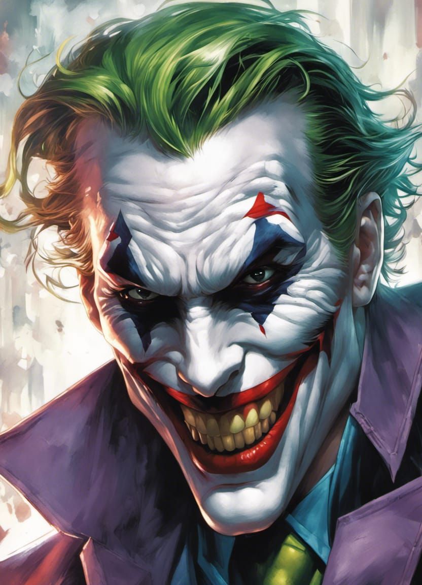 Joker By Stanley Artgerm Lau, Jim Lee, Todd Mcfarlane Brilliant 8k 