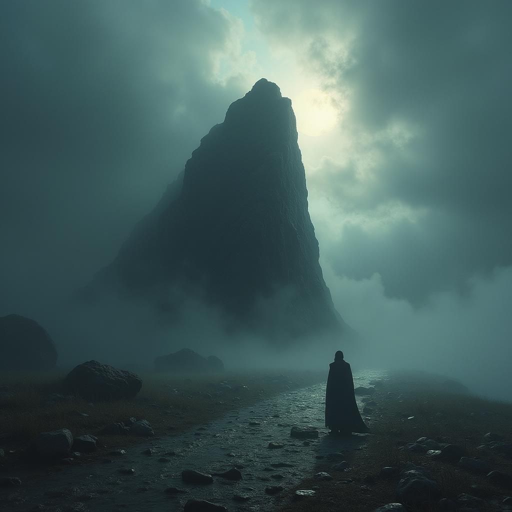 Whispers of shadows promise eternal torment, where light dares not tread. Only a tall rock rises to the ...  by @Wildstorm