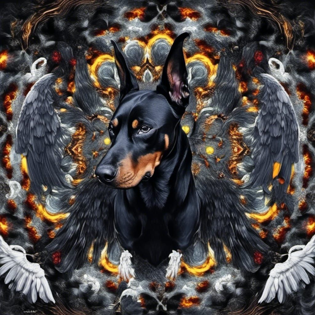 <lora:atos:1.0> Celestial wolf-being with the outer part of ...