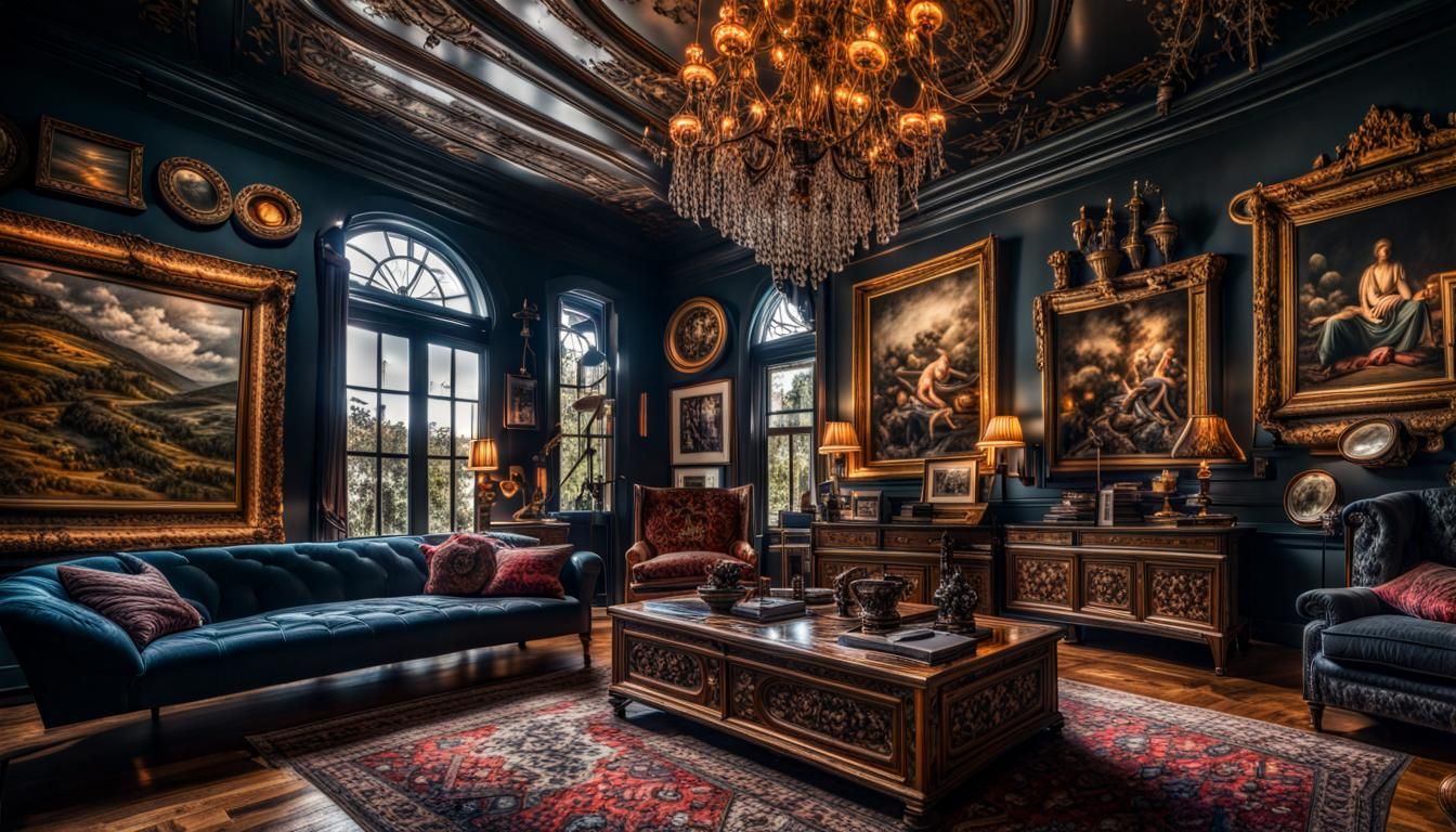 Maximalist Art Lavish Room  by @3E