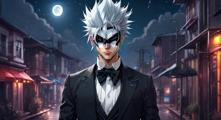 A 24-year-old anime man with striking platinum hair stands t...