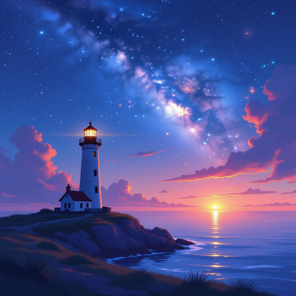 The lighthouse at the end of the universe  by @Starkllr