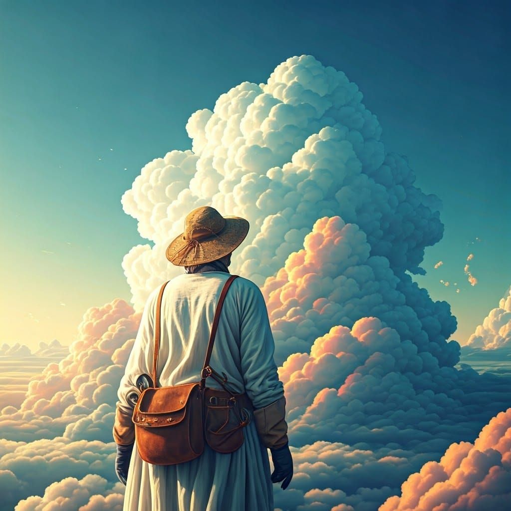 realistic imagenery job occupation careere cloud gardener   fantasy ultradetailed 8k wideangel golden ratio depth double exsposure