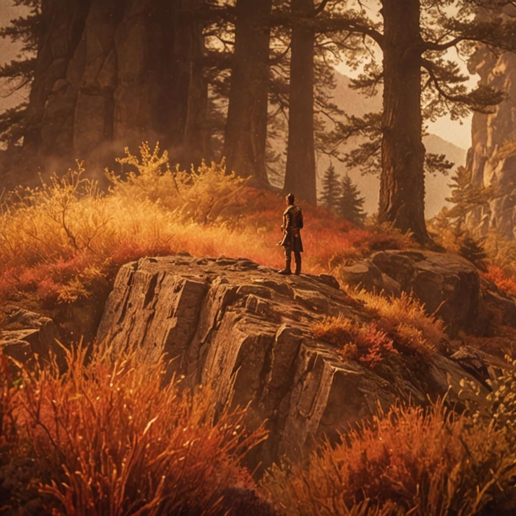 High fantasy epic pointillism, scenic pointillism background, black and white, high detail, high quality, Cinematic film still, shot on v-ra...