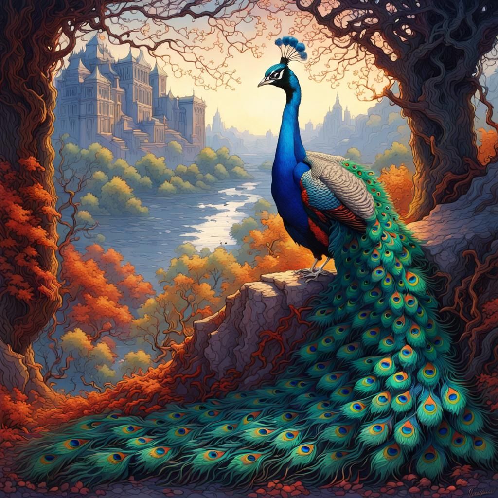 Peacock  by @JollyNewt