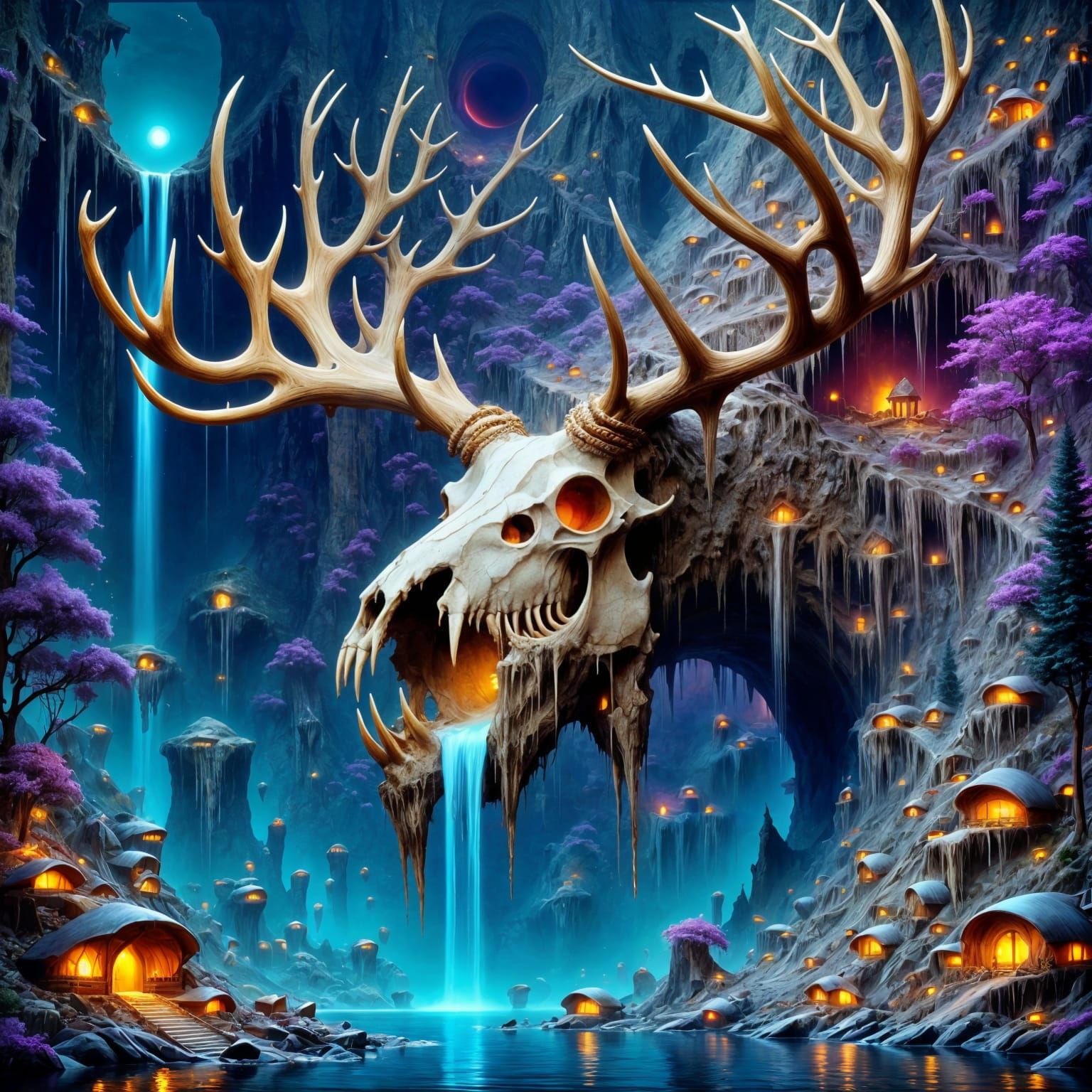 A deer amber mining town