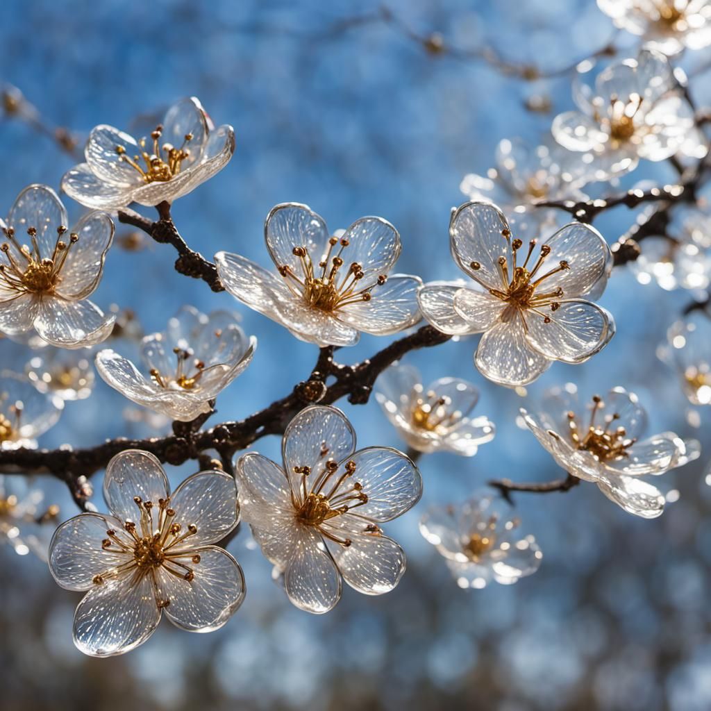 Glass Cherry Blossoms