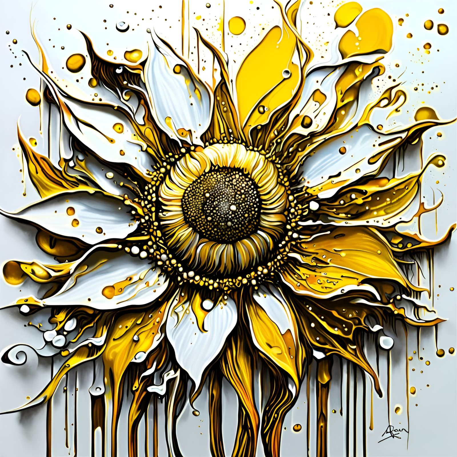 Sunflower Flow #7, Masterplayer - AI Generated Artwork - NightCafe Creator