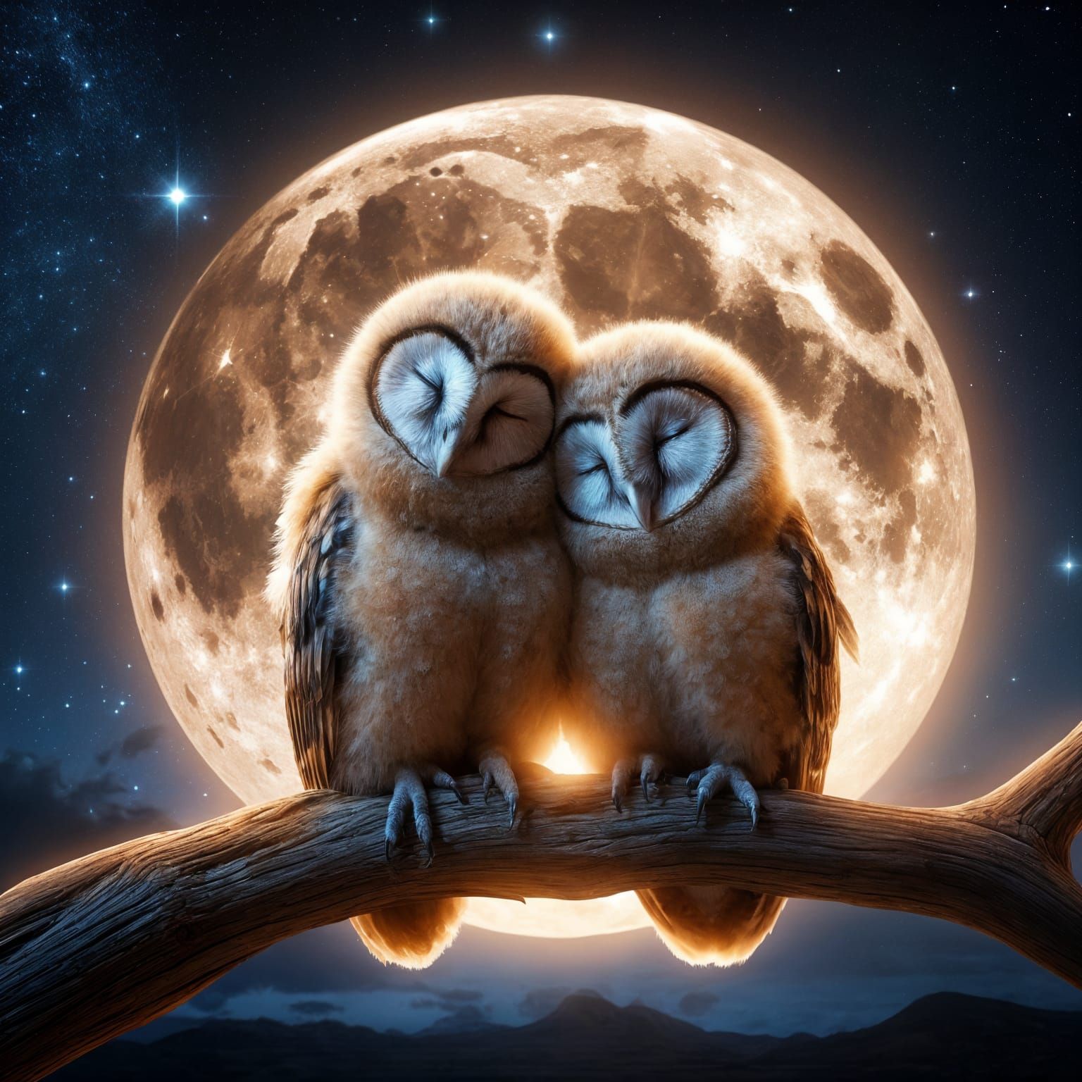 Baby Barn Owls Sleeping