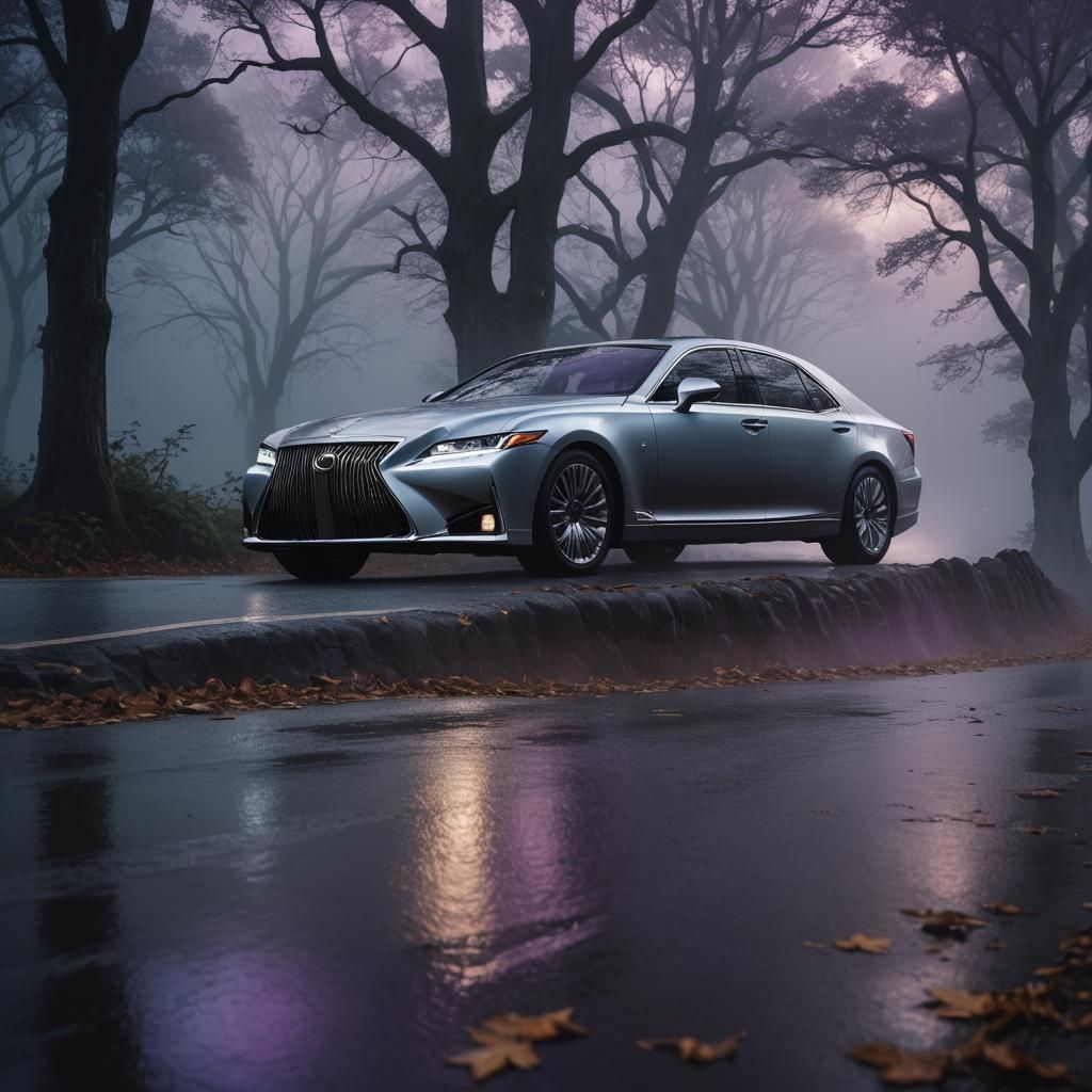Lexus Rolls Royce Fusion on Misty Road