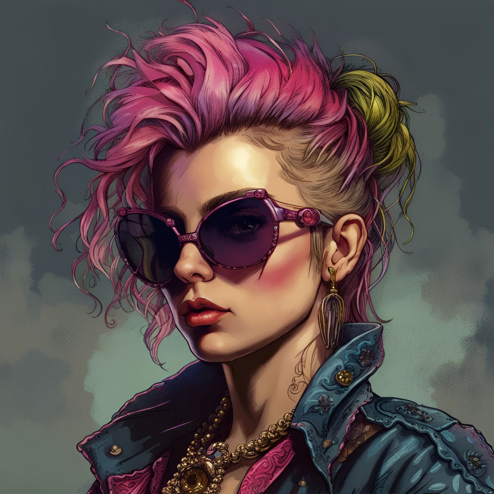 80s Era Punk Girl  by @Aldorvari