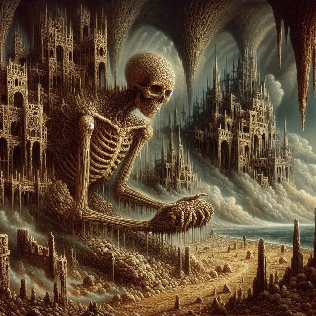 He poured rocks in the dungeon of his mind.