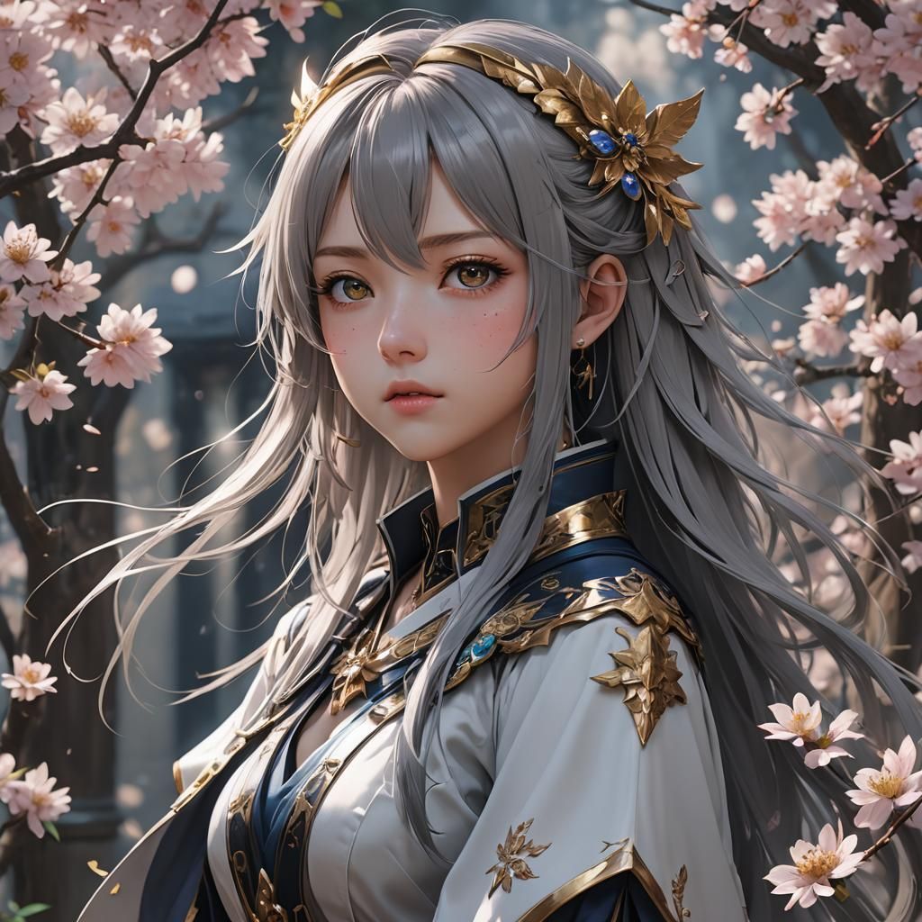 Anime Style Man Kissing Girl, 3D Render