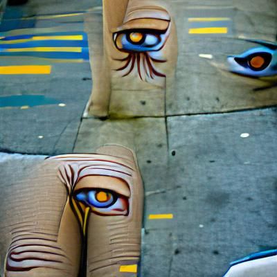 Eyes on legs walking around the streets of San Francisco
