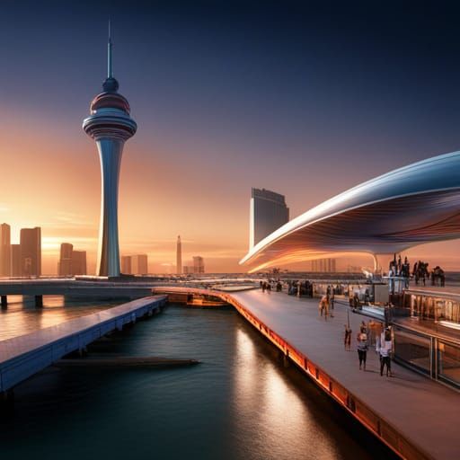 St. Petersburg FL pier as the city of the future