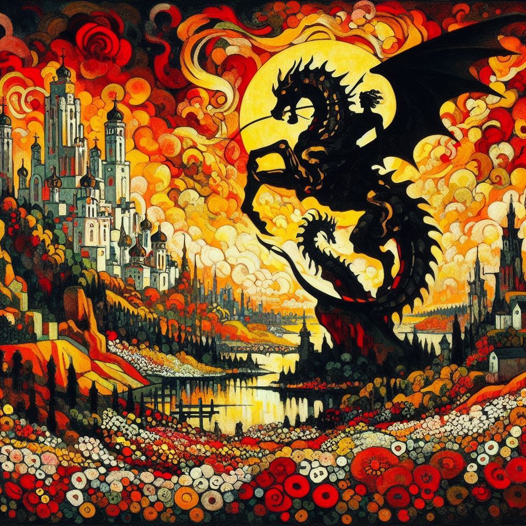 St George and a Dragon