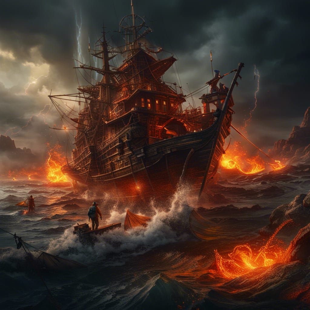Fishing in a hurricane of fire