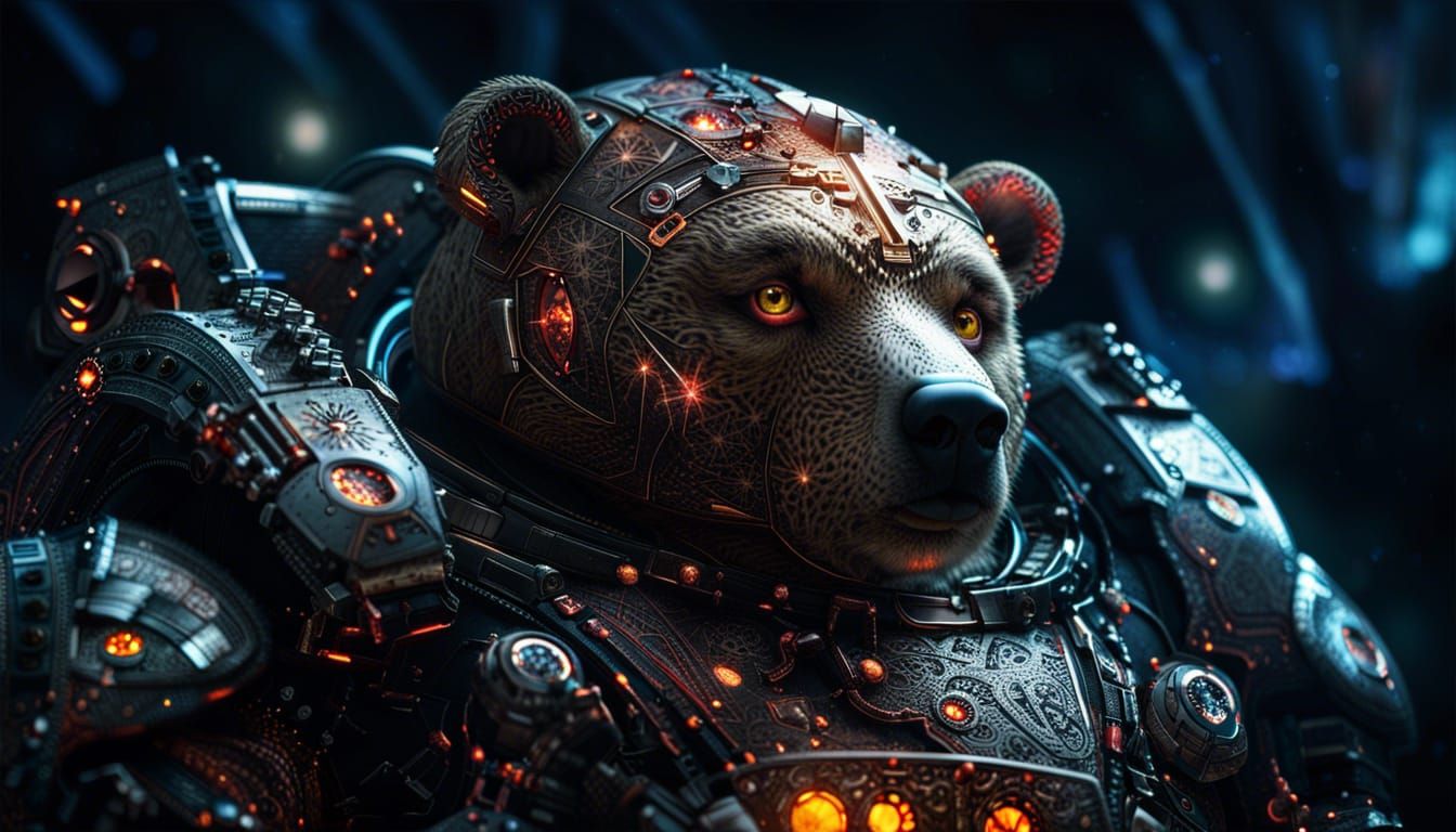 Robotic Cyborg Companion Bear