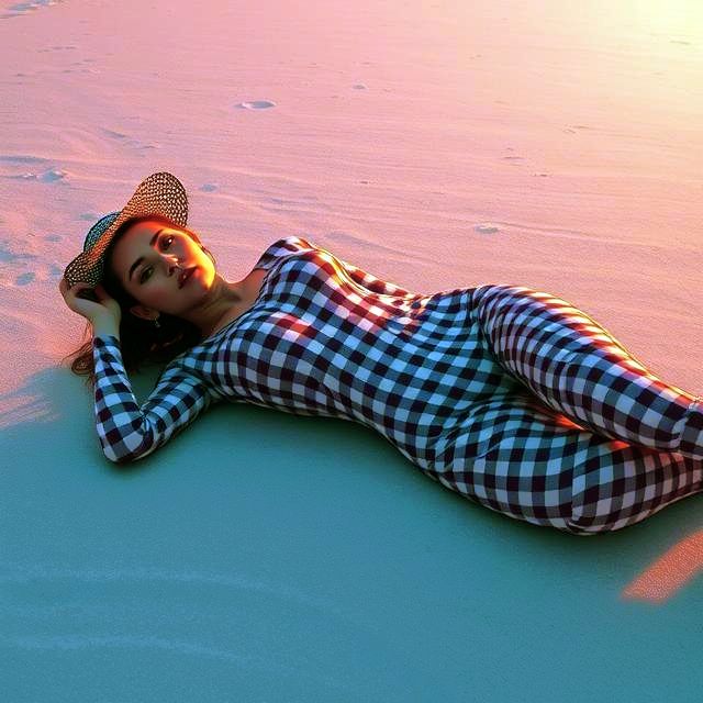 Bodypainted at the beach